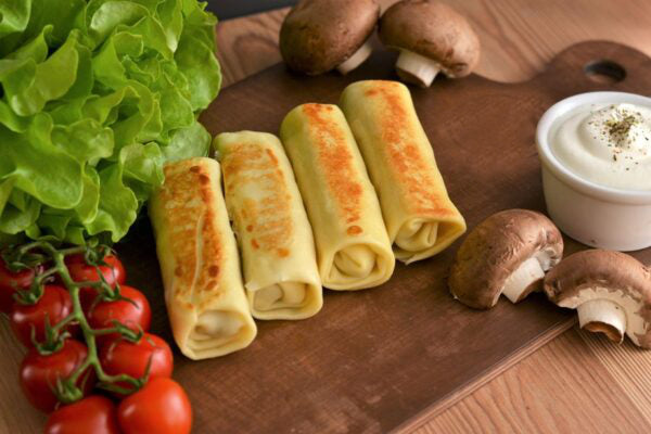 Млинці з куркою та грибами